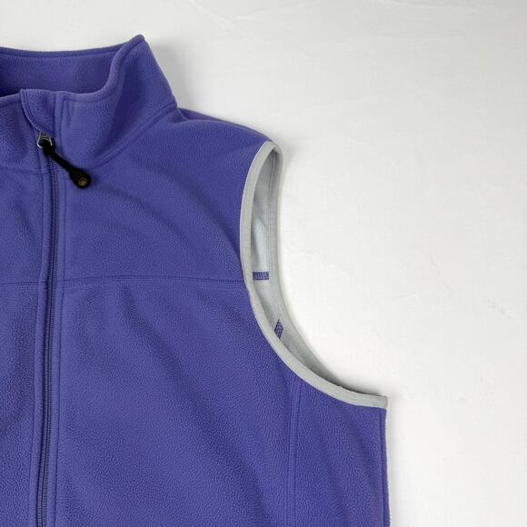 L.L.Bean Purple Fleece Full Zip Vest Lightweight Polartec Outdoor Hiking Women M - Picture 3 of 14